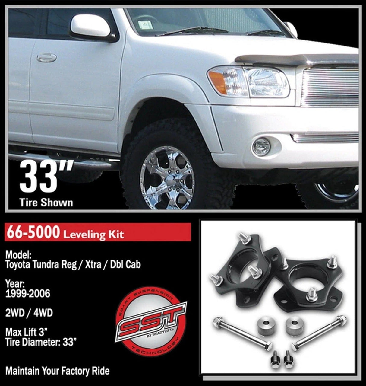 ReadyLift Suspension Front Leveling Kit ReadyLift 66-5000 Front Leveling Kit Fits 00-07 Sequoia Tundra