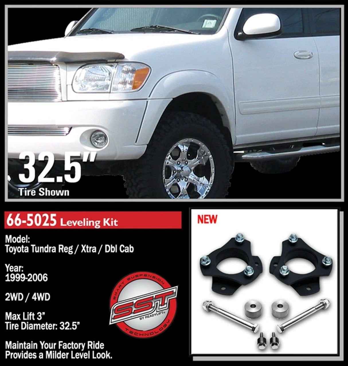 ReadyLift Suspension Front Leveling Kit ReadyLift 66-5025 Front Leveling Kit Fits 00-07 Sequoia Tundra