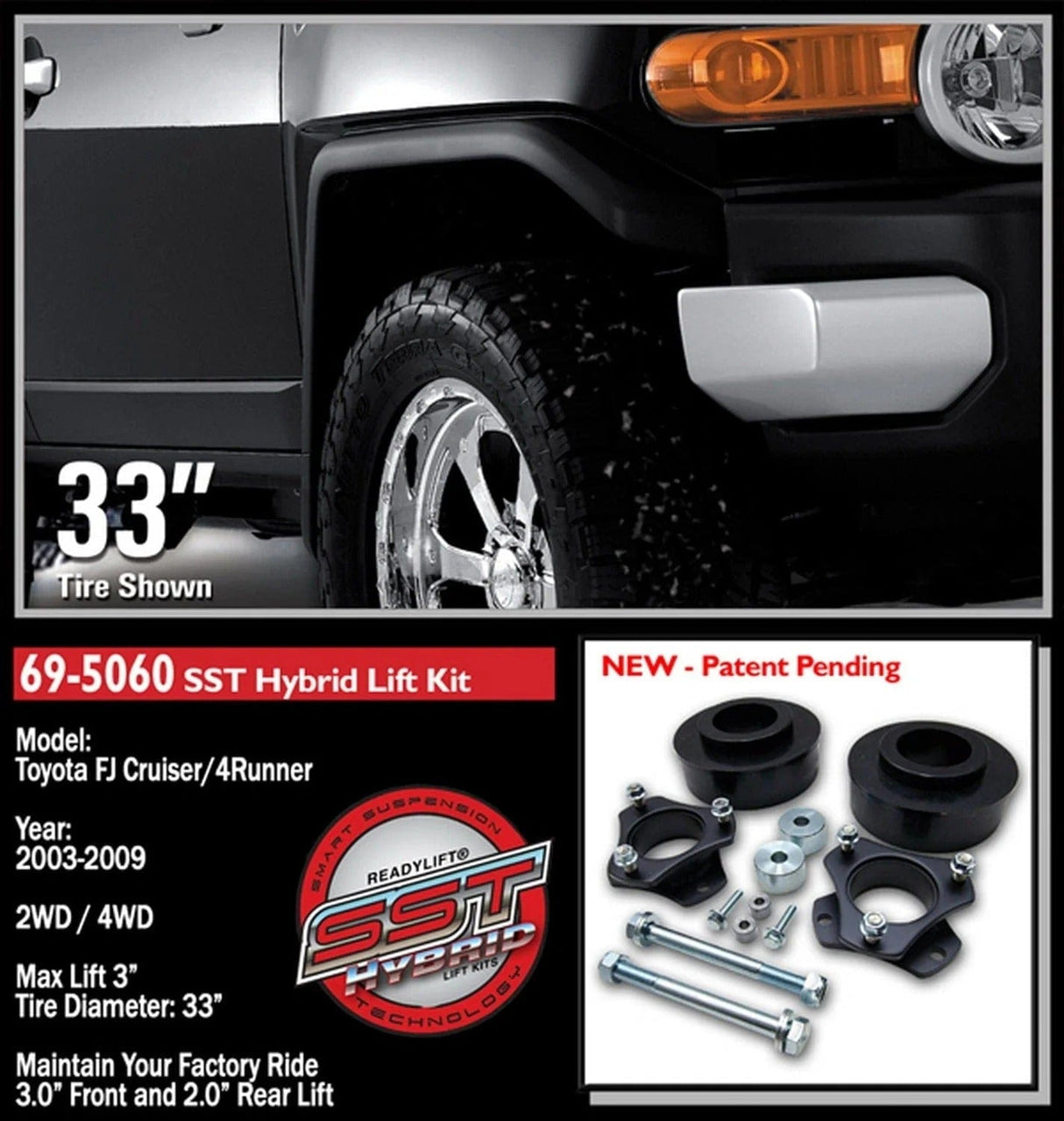 ReadyLift Lift Kit-Suspension ReadyLift 69-5060 SST Lift Kit Fits 03-23 4Runner FJ Cruiser