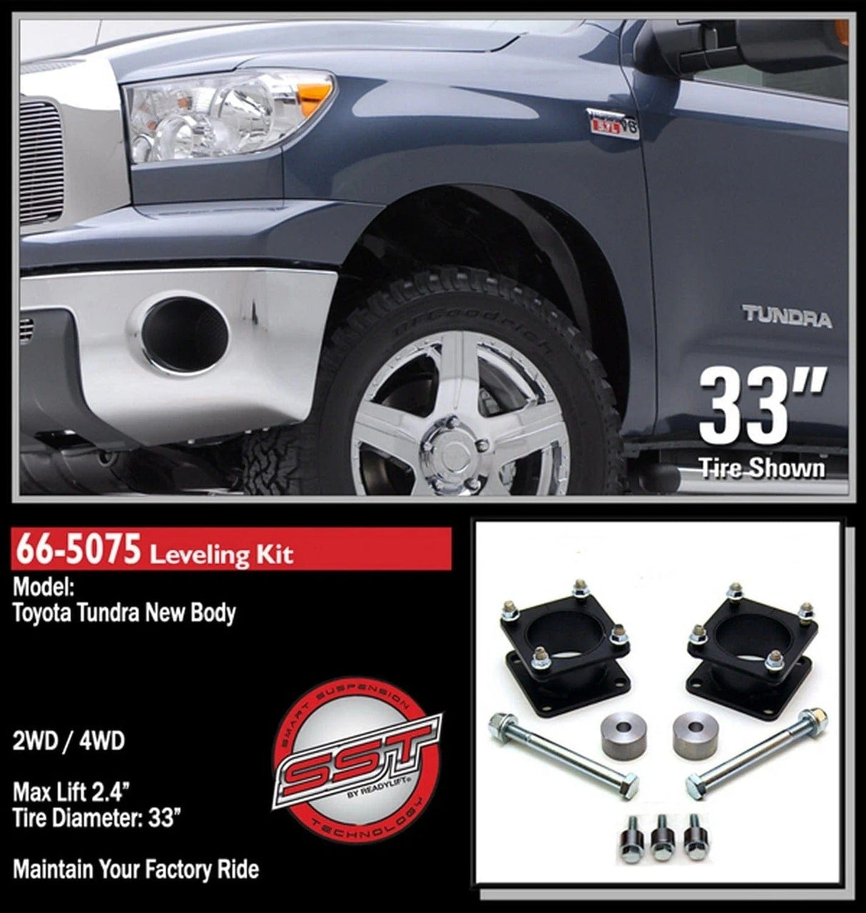 ReadyLift Suspension Front Leveling Kit ReadyLift 66-5075 Front Leveling Kit Fits 07-21 Tundra