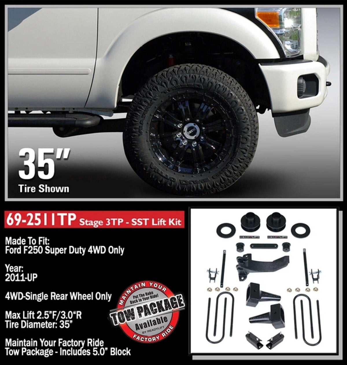 ReadyLift Lift Kit-Suspension ReadyLift 69-2511TP SST Lift Kit Fits 11-16 F-250 Super Duty F-350 Super Duty