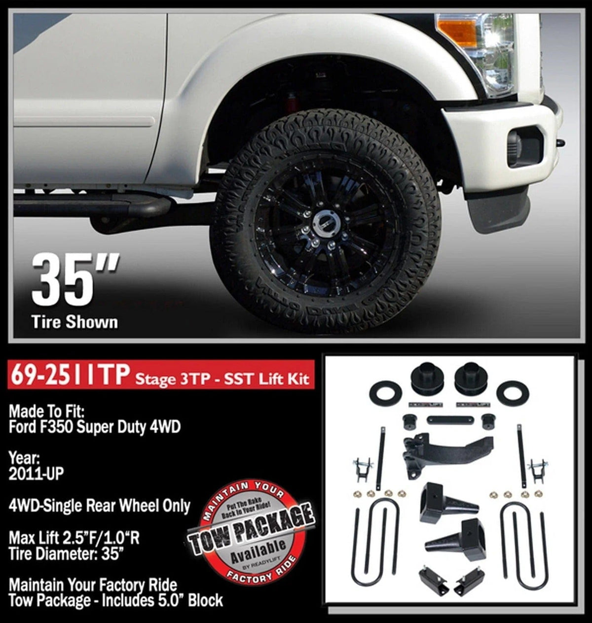 ReadyLift Lift Kit-Suspension ReadyLift 69-2511TP SST Lift Kit Fits 11-16 F-250 Super Duty F-350 Super Duty
