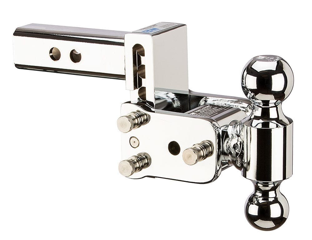 B&W Trailer Hitches Hitch Ball B&W Hitches B&W Tow And Stow Dual Ball 2" Adj Ball Mount 3" Drop/3-1/2" Rise, Chrome