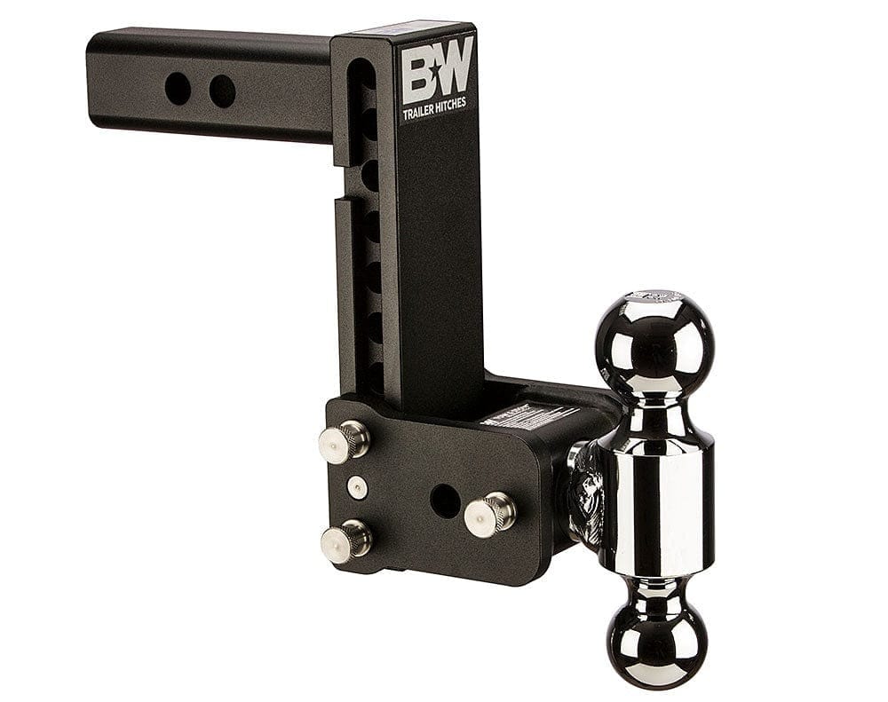 B&W Trailer Hitches Hitch Ball B&W Hitches B&W Tow And Stow Tri Ball 2" Adj Ball Mount 5" Drop/5-1/2" Rise, Black