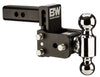 B&W Hitches B&W Tow And Stow Dual Ball 2" Adj Ball Mount 3" Drop/3-1/2" Rise, Black