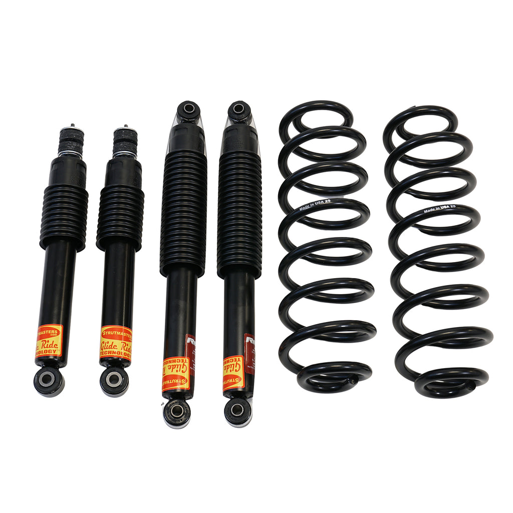 2003-2009 Hummer H2 2WD & 4WD Rear Air Suspension Conversion/Delete Kit With Front And Rear Shocks (HA1RF)