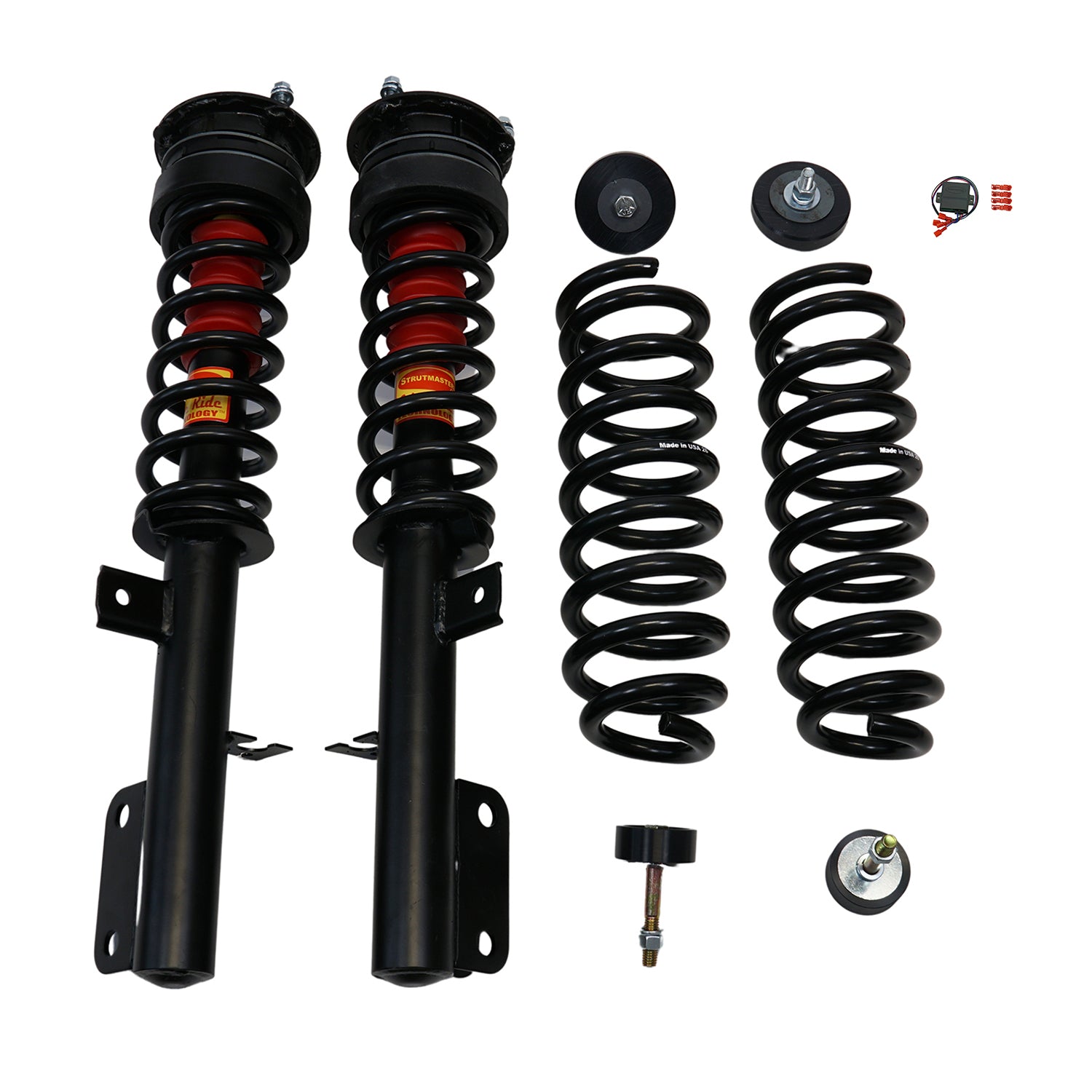 2007-2012 Range Rover L322 Chassis 4-Wheel Air Suspension Conversion Kit  With Warning Light Module (LB54BM)