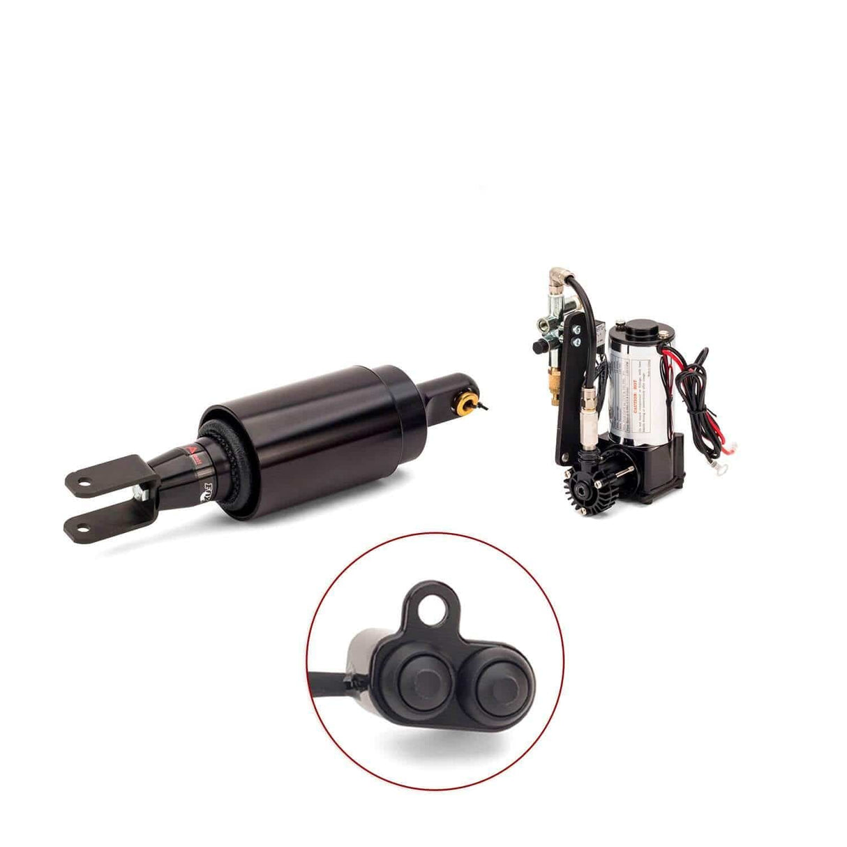 Arnott Cycles Motorcycle Air Suspension Kits 2010-2017 Victory Baggers & Touring Ultimate Ride Kit with Black Handlebar Inflation Switch (MC-2913)