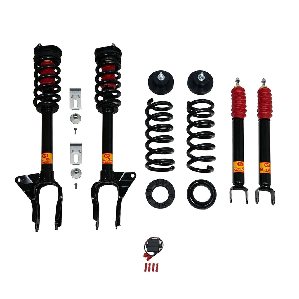 2016-2020 Jeep Grand Cherokee Air Suspension Conversion/Delete Kit for 4x4 3.6L V6, V8 and 3.0 Diesel Engines with Module and Camber Bolts (JC24FMCKL)