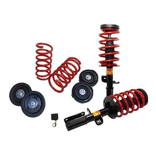 Strutmasters Conversion Kits 2000-2006 BMW-Compatible X5 4.4i and 4.8L 4 Wheel Air Suspension Conversion/Delete Kit With Suspension Warning Light Module (BB14GBM2)