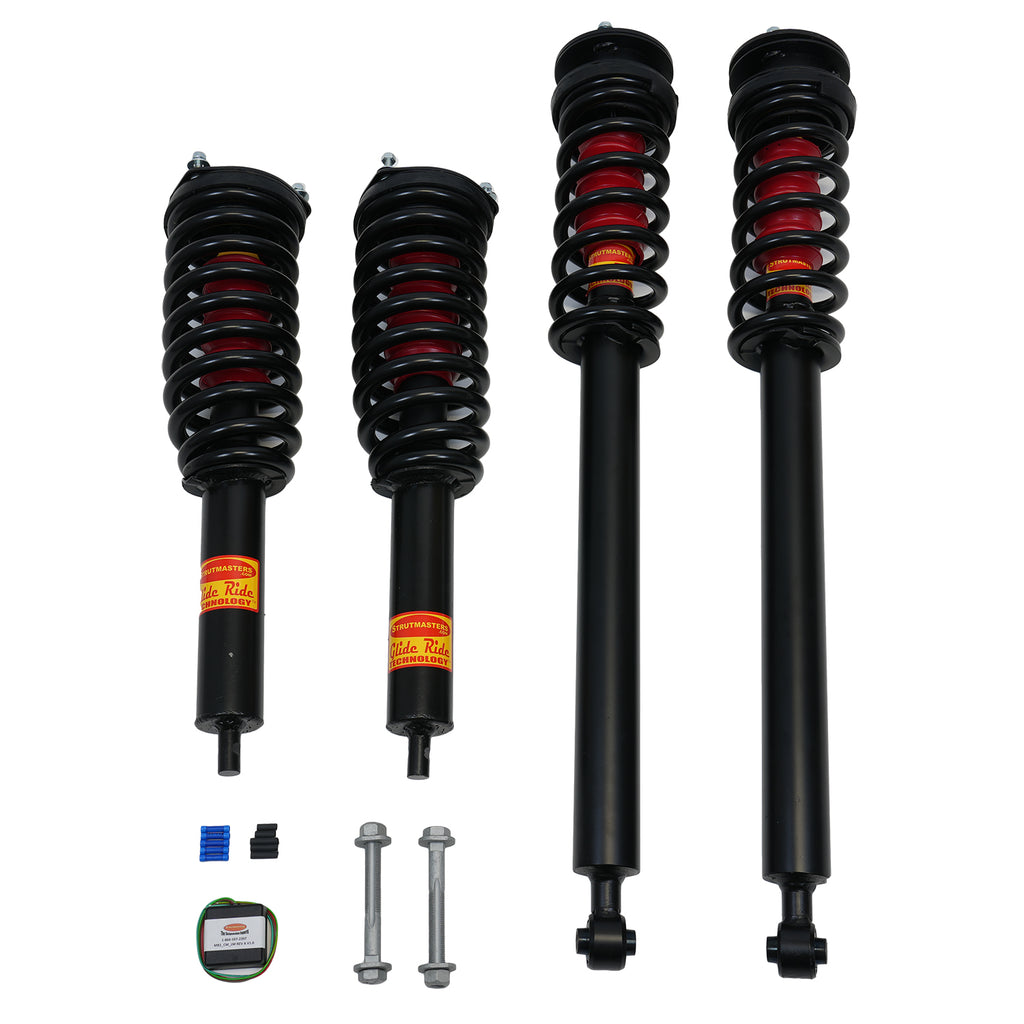 2003-2006 Mercedes-Benz S430 4MATIC Sedan 4-Wheel Air Suspension Conversion Kit With Light Fix and Camber Bolts (MT14FMCK)