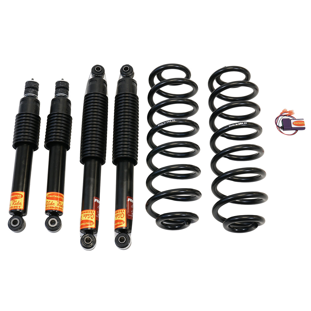 2003-2007 Hummer H2 Rear Air Suspension Conversion/Delete Kit With Front And Rear Shocks and Light Fix Module 2WD 4WD (HA1RFM)