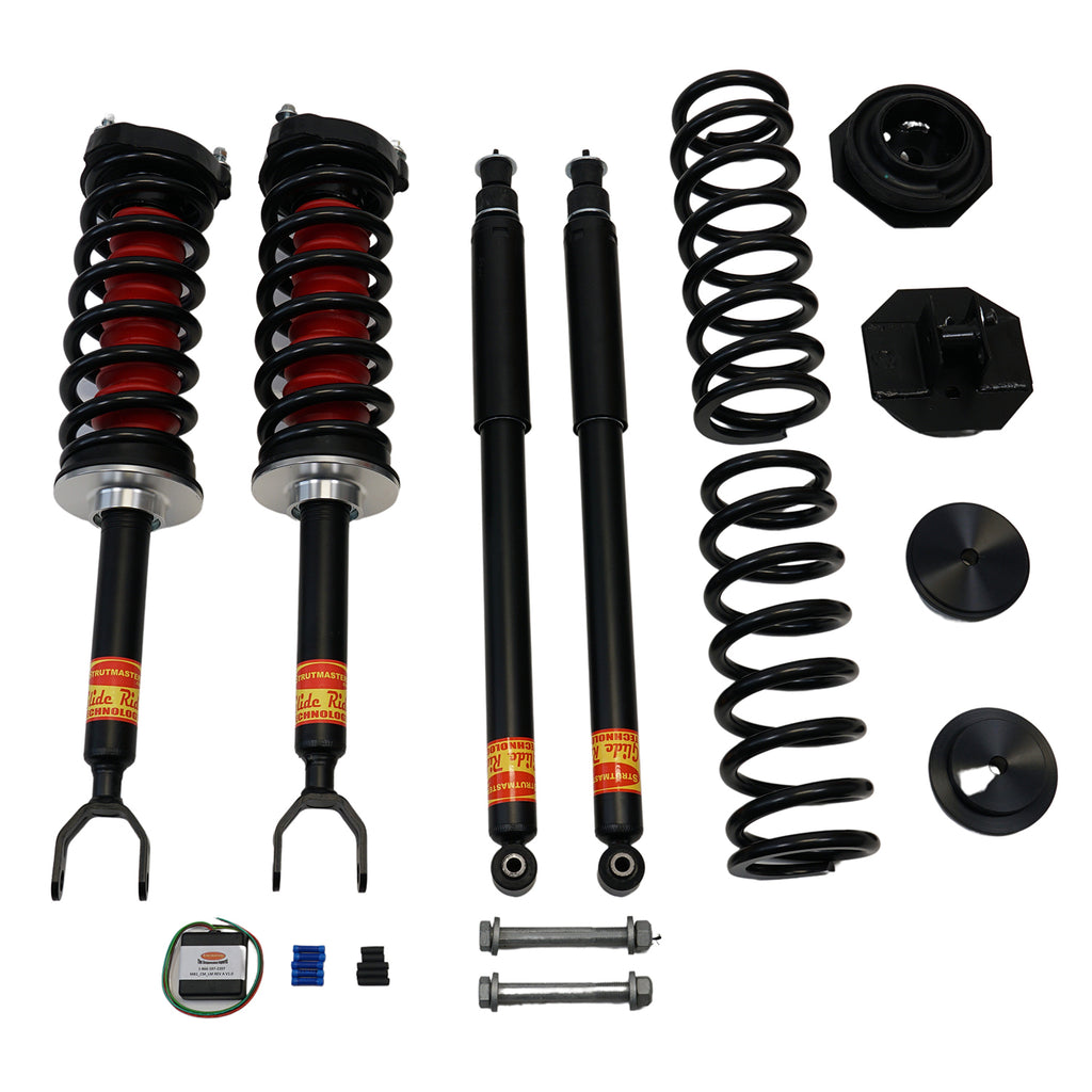2007-2011 Mercedes-Benz CLS550 4 Wheel Air Suspension Conversion Kit With Light Fix Module and Camber Bolt Kit (MJ14FMCK)