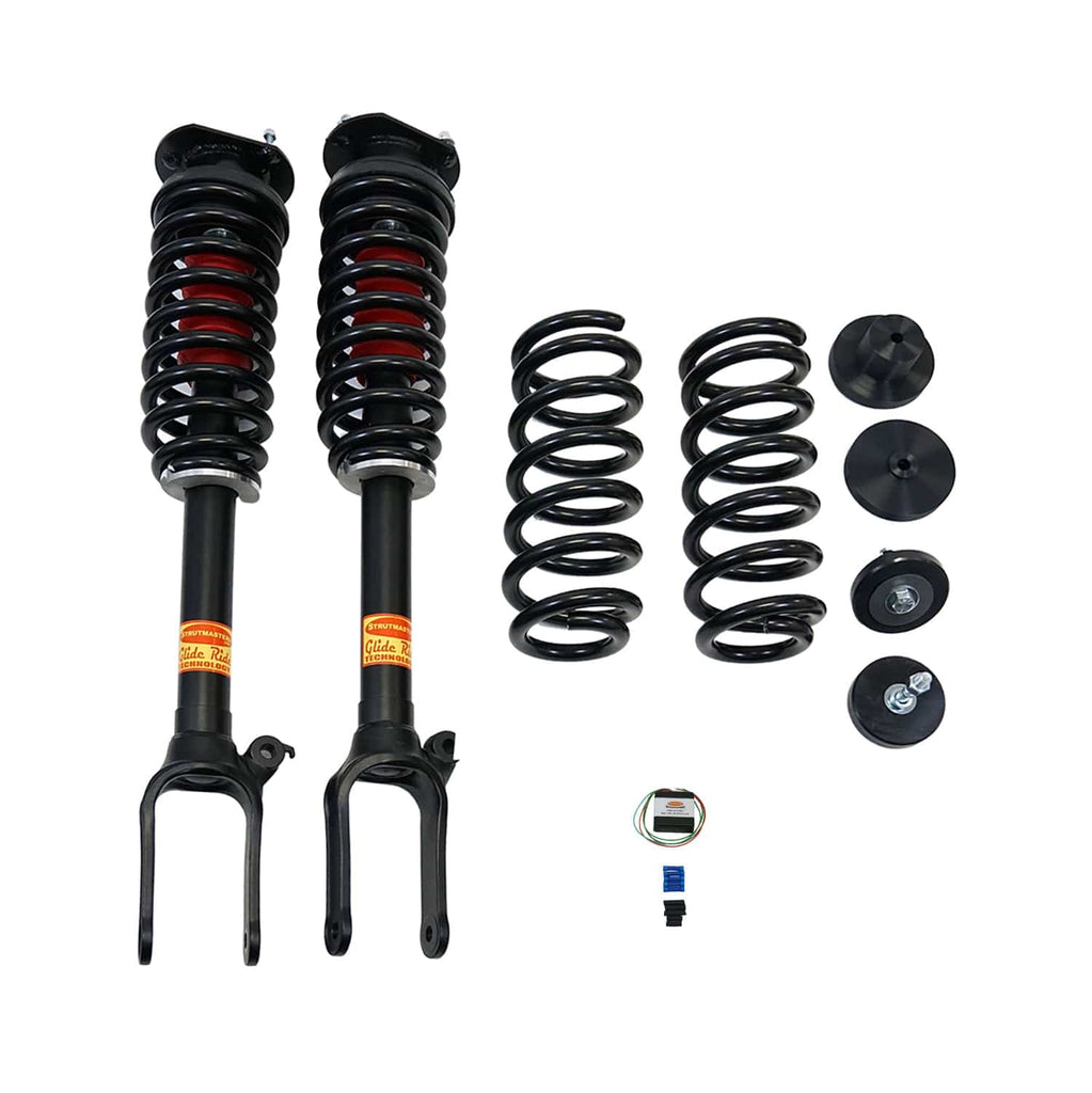 2008-2012 Mercedes-Benz GL550 4MATIC 4-Wheel Air Suspension Conversion Kit with Suspension Warning Light Module (MK14GM)