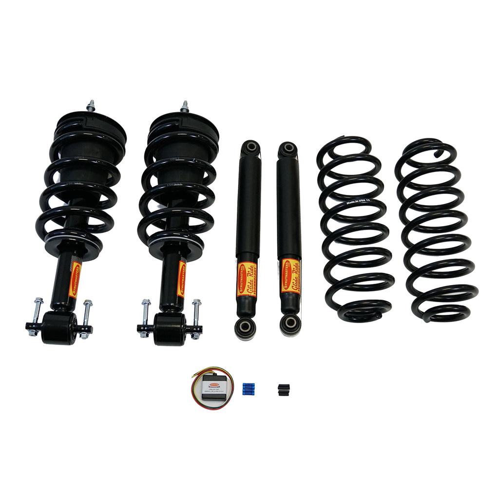 2015-2020 Cadillac Escalade 4-Wheel Air Suspension Conversion/Delete Kit with Light Out Module (GC44FM)