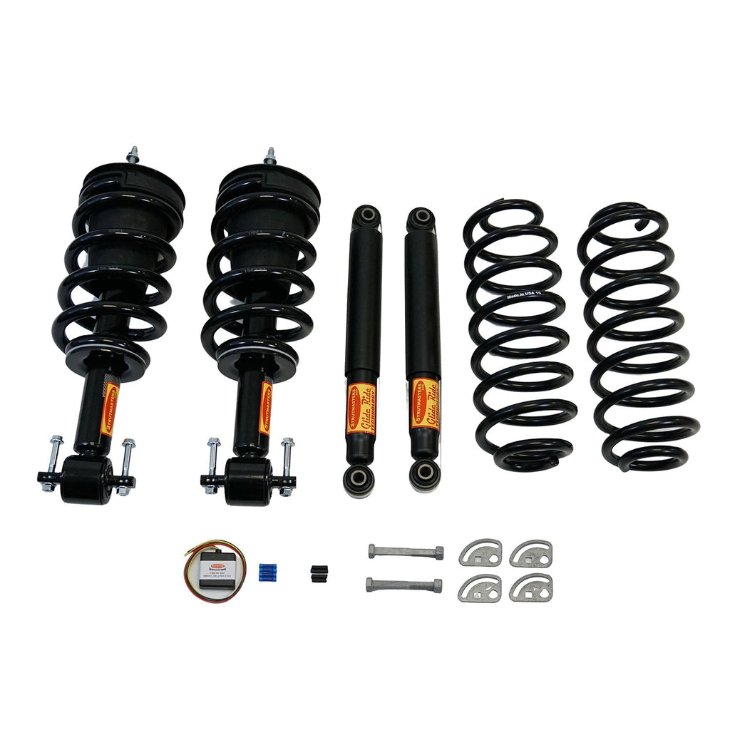 2015-2020 GMC Yukon 4-Wheel Air Suspension Conversion/Delete Kit with Camber Bolts and Light Out Module (GC44FMCK)