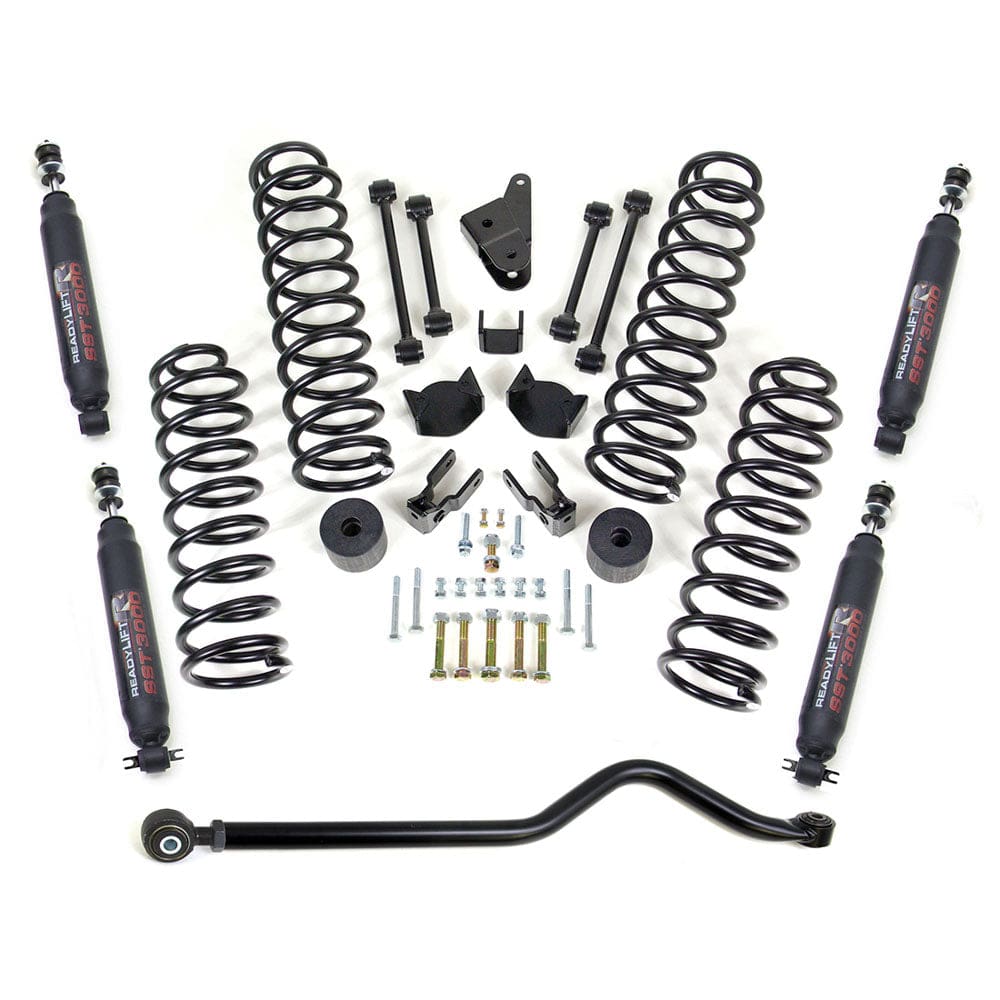 ReadyLIFT Lift Kits ReadyLIFT 2007-17 JEEP JK 4'' SST Coil Spring Lift Kit with Adj Track Bar and SST3000 Shocks